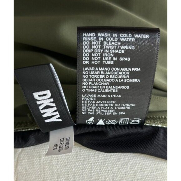 Dkny Womens Ruffle Plunge Underwire Tummy Control One-Piece Swimsuit Moss 16 NWT - Picture 8 of 8